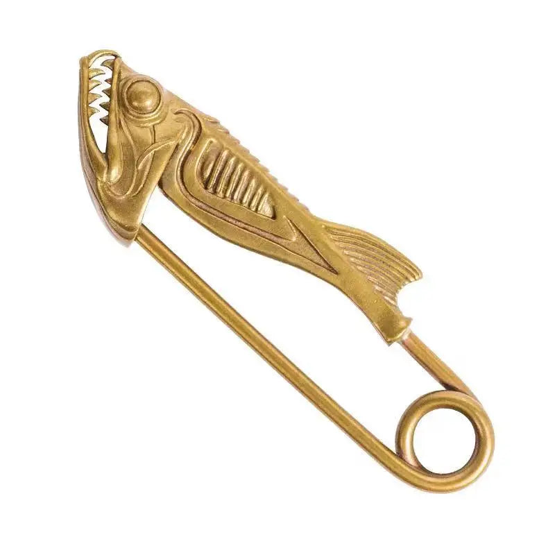 Brass Fish Keychain