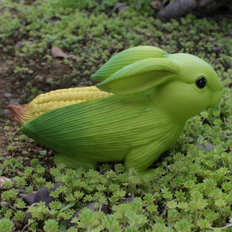 Corn Rabbit Garden Statue